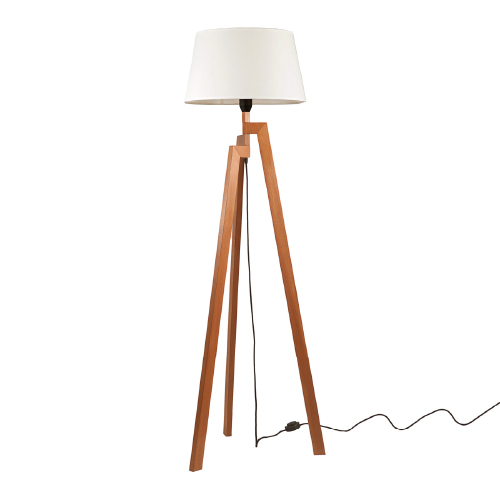 Lámpara de pie madera cedro con pantalla 35x45x35cm natural